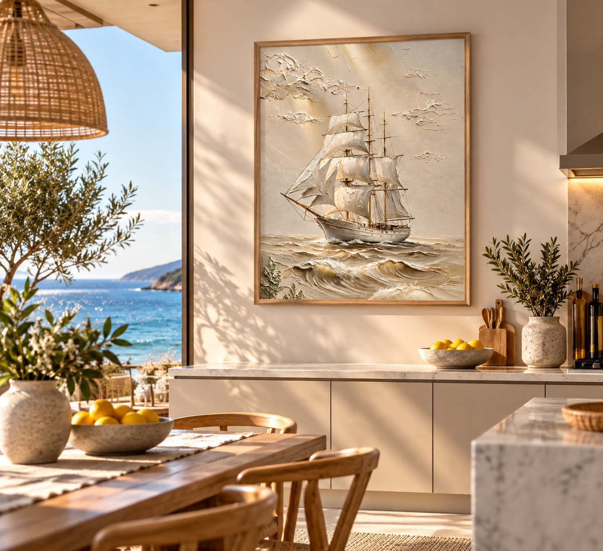 Klassiskt Segelskepp – Inramad Exklusiv Matt Poster