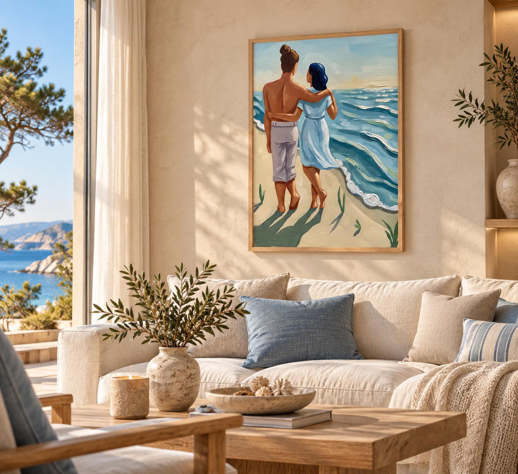 Par vid Havet – Inramad Exklusiv Matt Poster