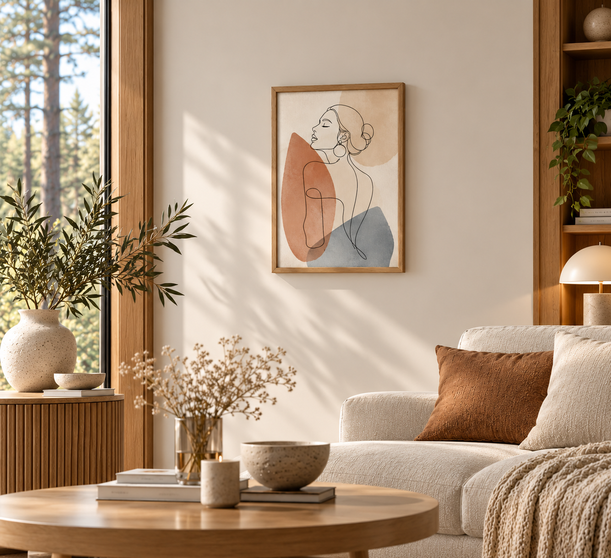 Abstrakt Siluett – Inramad Exklusiv Matt Poster